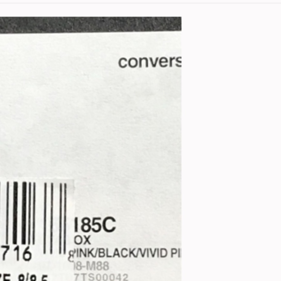 Converse CTAS Ox Pink Black Vivid Pink Shoes - Picture 7 of 7